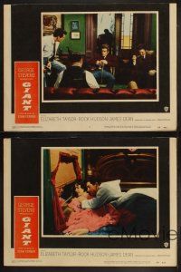 3j720 GIANT 4 LCs '56 James Dean, Elizabeth Taylor, Rock Hudson, George Stevens classic!