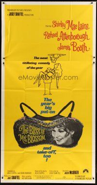 3m202 BLISS OF MRS. BLOSSOM 3sh '68 Shirley MacLaine, Richard Attenborough, wacky bra design!