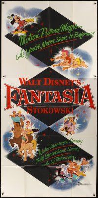 3m286 FANTASIA 3sh R56 great image of Mickey Mouse & others, Disney musical cartoon classic!