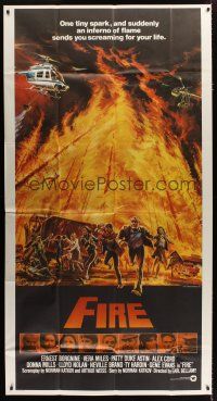 3m289 FIRE int'l 3sh '77 cool disaster art, an inferno of flame sends you screaming for your life!