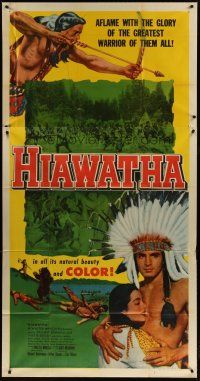 3m342 HIAWATHA 3sh '53 Vince Edwards is the greatest Native American Indian warrior of them all!