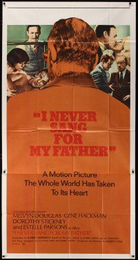 3m359 I NEVER SANG FOR MY FATHER int'l 3sh '70 Melvyn Douglas & Gene Hackman, only artwork poster!