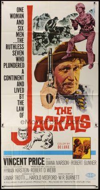 3m375 JACKALS 3sh '67 Vincent Price plundering in South Africa with ruthless companions!