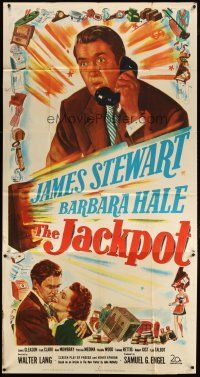 3m376 JACKPOT 3sh '50 James Stewart wins a radio show contest, but can't afford the prize!