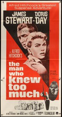 3m430 MAN WHO KNEW TOO MUCH 3sh R60s James Stewart & Doris Day, directed by Alfred Hitchcock!