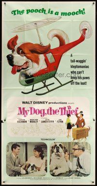 3m451 MY DOG THE THIEF 3sh '69 Walt Disney, wacky art of canine helicopter, the pooch is a mooch!