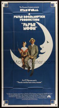 3m469 PAPER MOON int'l 3sh '73 great image of smoking Tatum O'Neal with dad Ryan O'Neal!