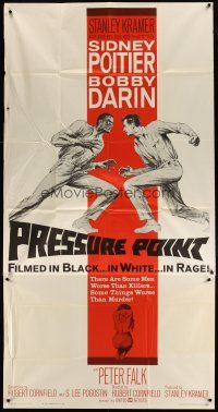 3m481 PRESSURE POINT 3sh '62 Sidney Poitier squares off against Bobby Darin, cool art!