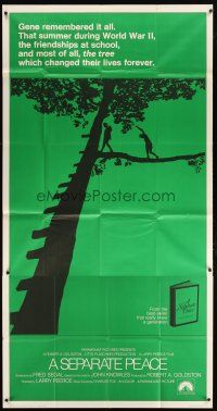 3m508 SEPARATE PEACE int'l 3sh '72 John Knowles classic, cool silhouette image of children in tree!