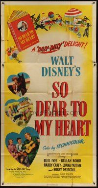 3m520 SO DEAR TO MY HEART 3sh '49 Walt Disney, Burl Ives with guitar, a dilly-dilly delight!