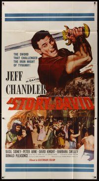 3m539 STORY OF DAVID 3sh '60 Jeff Chandler has a sword that challenged the iron might of tyranny!