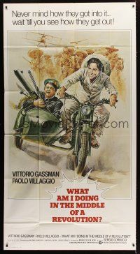 3m592 WHAT AM I DOING IN THE MIDDLE OF REVOLUTION int'l 3sh '73 Sergio Corbucci, motorcycle art!