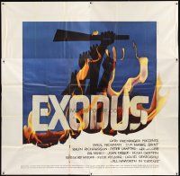 3m047 EXODUS 6sh '61 Otto Preminger, great artwork of arms reaching for rifle by Saul Bass!