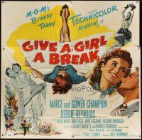3m055 GIVE A GIRL A BREAK 6sh '53 great image of Marge & Gower Champion dancing, Debbie Reynolds!