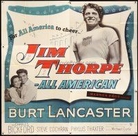 3m072 JIM THORPE ALL AMERICAN 6sh '51 Burt Lancaster as greatest athlete of all time!