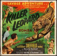 3m075 KILLER LEOPARD 6sh '54 Sheffield as Bomba the Jungle Boy, 1000 jungle terrors!