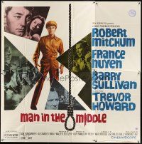 3m087 MAN IN THE MIDDLE 6sh '64 Robert Mitchum, France Nuyen, directed by Guy Hamilton!