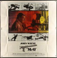 3m090 McQ int'l 6sh '74 John Sturges, John Wayne is a busted cop with an unlicensed gun!