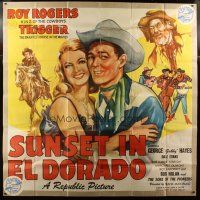 3m116 SUNSET IN EL DORADO 6sh '45 different art of Roy Rogers, Trigger & sexy Dale Evans!