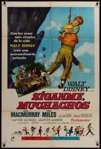 3m643 FOLLOW ME BOYS Argentinean '66 Fred MacMurray leads Boy Scouts, Kurt Russell, Walt Disney!