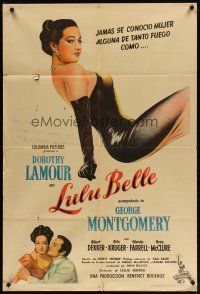 3m667 LULU BELLE Argentinean '48 art of sexy Dorothy Lamour & with George Montgomery!