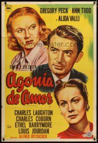 3m676 PARADINE CASE Argentinean '54 Alfred Hitchcock, Gregory Peck, Ann Todd, Alida Valli!