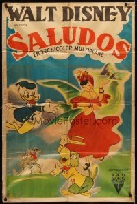 3m684 SALUDOS AMIGOS Argentinean '43 Disney, Donald Duck & Joe Carioca with sexy senorita!