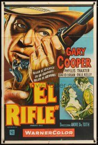3m690 SPRINGFIELD RIFLE Argentinean R1960s cool close-up artwork of Gary Cooper with rifle!