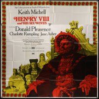 3m136 HENRY VIII & HIS SIX WIVES English 6sh '73 cool art of Kieth Michell as King Henry VIII!