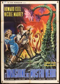 3m867 DAY OF THE TRIFFIDS Italian 1p '63 classic English sci-fi horror, different monster art!