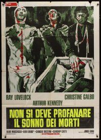 3m873 DON'T OPEN THE WINDOW Italian 1p '74 great completely different zombie artwork!