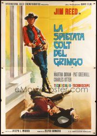 3m801 RUTHLESS COLT OF THE GRINGO Italian 2p '66 cool spaghetti western art by Enrico De Seta!