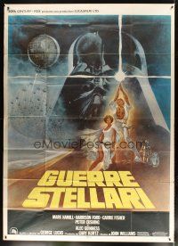 3m810 STAR WARS Italian 2p '77 George Lucas classic sci-fi epic, great art by Tom Jung!