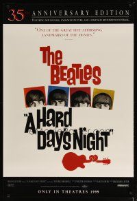 3p335 HARD DAY'S NIGHT advance 1sh R99 great image of The Beatles, rock & roll classic!