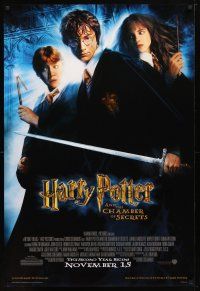 3p339 HARRY POTTER & THE CHAMBER OF SECRETS advance DS 1sh '02 Daniel Radcliffe, Emma Watson, Grint