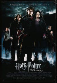 3p342 HARRY POTTER & THE GOBLET OF FIRE advance 1sh '05 Daniel Radcliffe, Emma Watson, Grint!