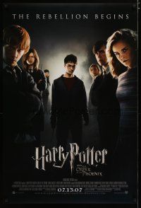 3p345 HARRY POTTER & THE ORDER OF THE PHOENIX advance DS 1sh '07 Daniel Radcliffe,Emma Watson,Grint!