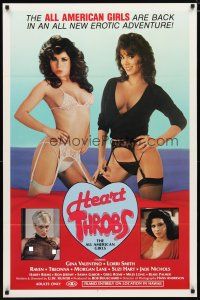 3p352 HEART THROBS 1sh '85 Ron Jeremy in Hawaiin xxx, sexy Gina Valentino, Lorri Smith!