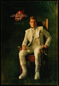 3p392 HUNGER GAMES: CATCHING FIRE teaser DS 1sh '13 cool portrait of Josh Hutcherson as Peeta!