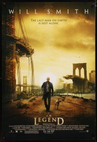 3p397 I AM LEGEND advance DS 1sh '07 Will Smith is the last man on Earth, and he's not alone!