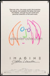 3p400 IMAGINE 1sh '88 classic self portrait artwork by former Beatle John Lennon!