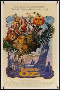 3p647 RETURN TO OZ 1sh '85 Walt Disney, cool Drew Struzan art of very young Fairuza Balk!