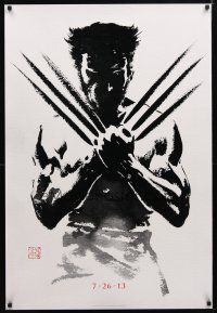 3p840 WOLVERINE style A teaser DS 1sh '13 cool stylized artwork of Hugh Jackman in title role!