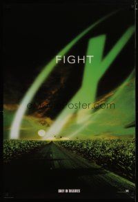 3p848 X-FILES style A int'l teaser 1sh '98 David Duchovny, Gillian Anderson, Martin Landau, fight!