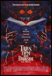 3r130 TALES FROM THE DARKSIDE DS 1sh '90 Geoge Romero & Stephen King, creepy artwork of demon!