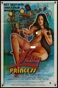 3x482 LUSTY PRINCESS 1sh '78 great sexy art, John Holmes gets deep into adult film making!