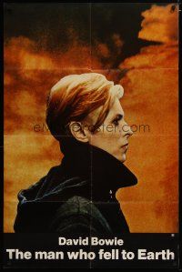 3x494 MAN WHO FELL TO EARTH 1sh '76 Nicolas Roeg, David Bowie close up profile!