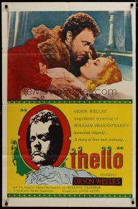 3x590 OTHELLO 1sh '55 Orson Welles in the title role w/pretty Fay Compton, Shakespeare!