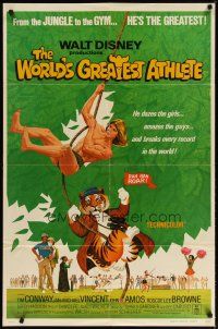 3x977 WORLD'S GREATEST ATHLETE 1sh '73 Walt Disney, Jan-Michael Vincent goes from jungle to gym!