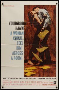 3x988 YOUNGBLOOD HAWKE 1sh '64 full-length art of James Franciscus & sexy Suzanne Pleshette!